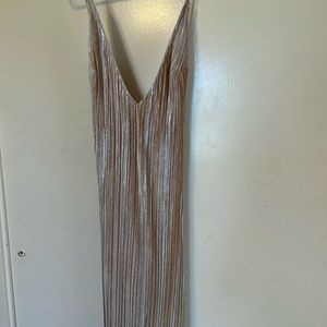Velvet and metallic dress